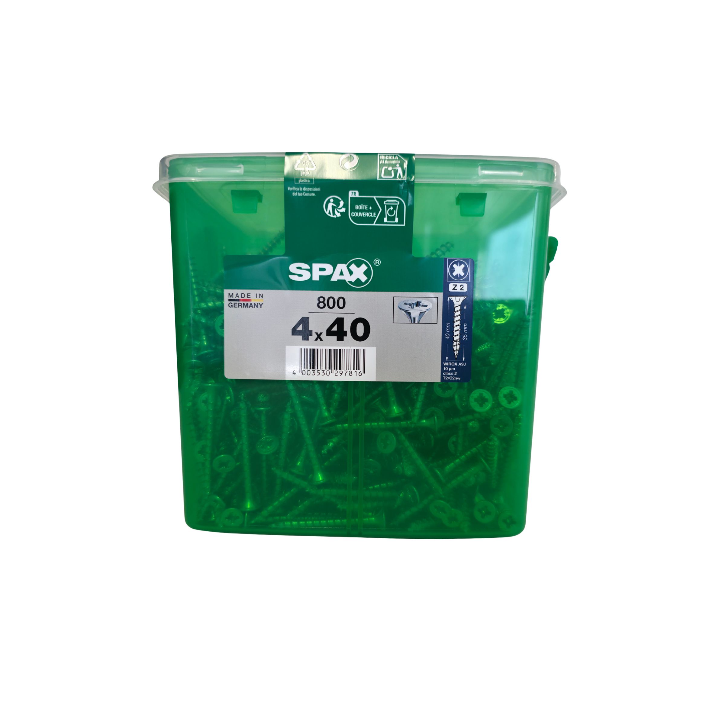 SPAX WIROX Universal Screws Tub - 4x40 (800)