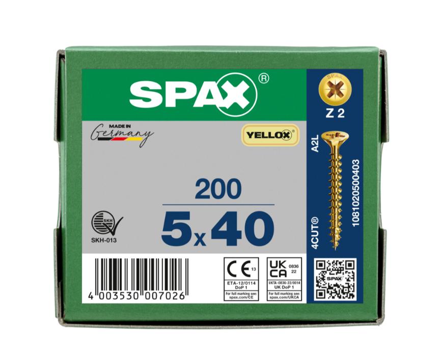 SPAX YELLOX Universal Screws 5X40 (200)