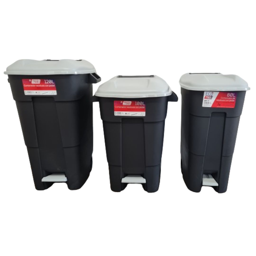 Bottle and Can Recycle Bin / Wheelie Bin with Foot Pedal 100L