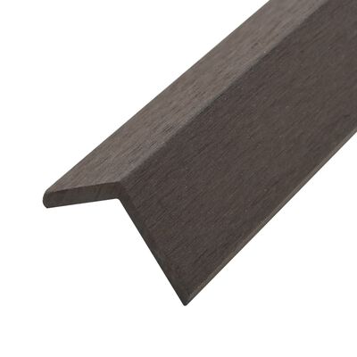 Corner Edge Trim Side Cover Angled 3.6M Dark Brown for Composite Decking