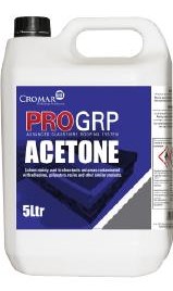 Cromar Pro GRP Acetone 5L Acetone Solvent Cleaner for Liquid Roofing ...