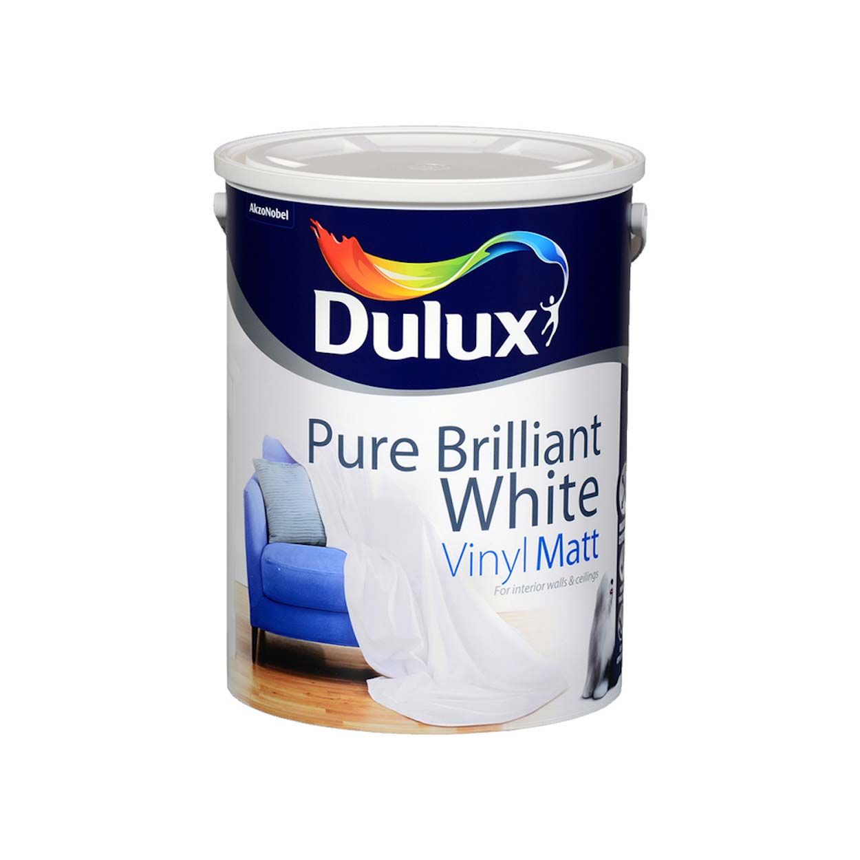 Dulux Vinyl Matt 5L Brilliant White Interior Paint